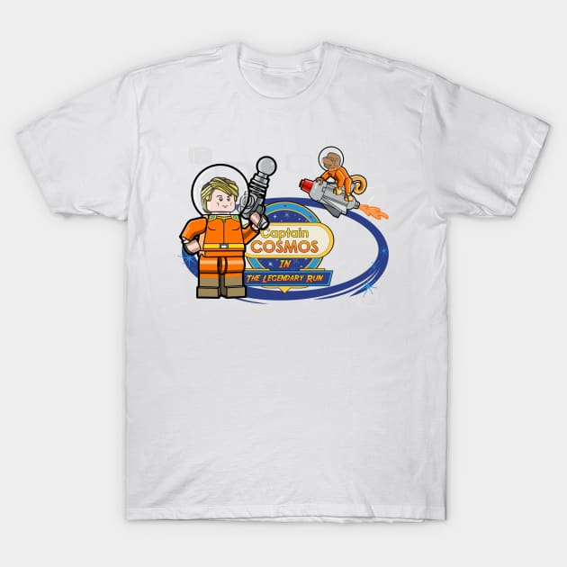 LEGO Captain Cosmos and Jangles the Moon Monkey T-Shirt by schultzstudio